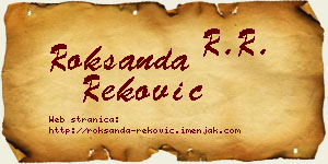 Roksanda Reković vizit kartica